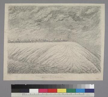 Tremendous hailstorm on a mountain after leaving the Platte river