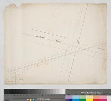 Los Angeles : intersection of Jefferson and Main Street and Southern Pacific Railroad