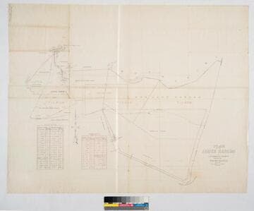 Plan of the Asuza Rancho in Los Angeles County owned by Henry Dalton