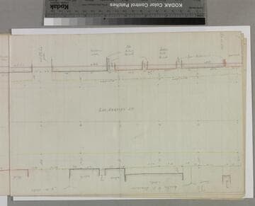 Los Angeles Street Extension, Sewer : center lines & sidewalks