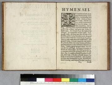 Hymenaei: or The solemnities of masque, and barriers