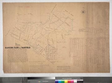 Map of that part of Rancho Paso de Bartolo. described in the conveyance by Pio Pico to B. Cohn