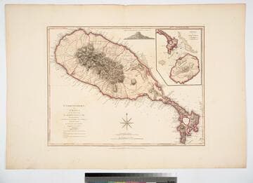 St. Christophers, or St. Kitts, surveyed By Anthony Ravell Esqr. Surveyor General of the Islands of St. Christophers, Nevis, & Montserrat. Engraved by Thomas Jefferys Geographer to the King