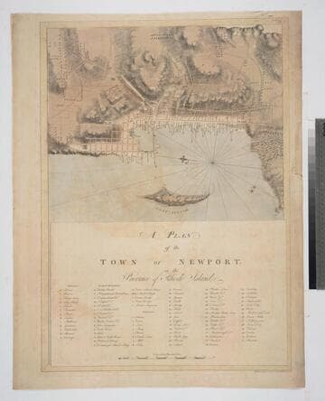 A Plan of the Town of Newport. in the Province of Rhode Island