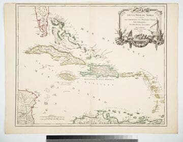 Partie de la Mer du Nord, ou se trouvent les Grandes et Petites Isles Antilles, et les Isles Lucayes