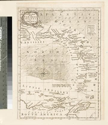 A New Map of the Caribbee Islands in America 1761
