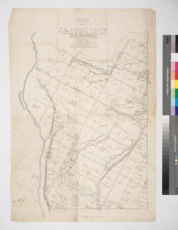 Map of the 35-Acre Lots of the Los Angeles City Lands. East of Los Angeles River