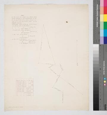 Plat of the lines described in a deed from Ezra Drown to Wm. Wolfskill