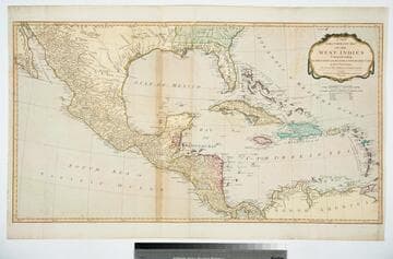 A New and Complete Map of the West Indies Comprehending all the Coasts and Islands Known by that Name