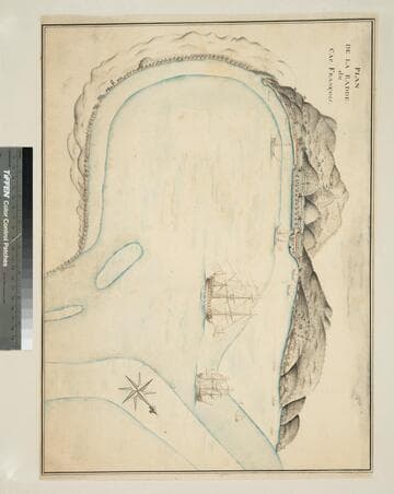 Plan de la Radde du Cap. Francois. [Manuscript view]
