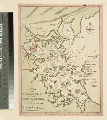 New and Accurate Chart of the Harbour of Boston, in New England, in North America