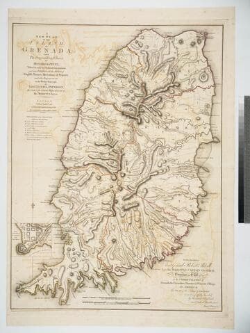 A New Plan of the Island of Grenada from The Original French Survey of Monsieur Pinel; Taken in 1763 by Order of Government, and now Published with the Addition of English Names, Alterations of Property and other Improvements to the Present Year 1796: by Lieut. Daniel Paterson, Assistant to the Quarter Master General of His Majesty's Forces