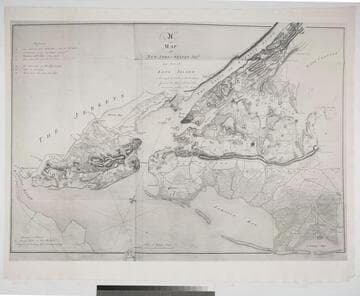Map of New York and Staten Islands and part of Long Island Surveyed by order of His Excellency General Sir Henry Clinton K. B. Commander in Chief of His Magesty's Forces
