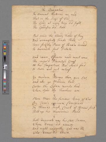 [Unknown author]. The Quarantine: [a poem in 37 stanzas of 4 lines each]