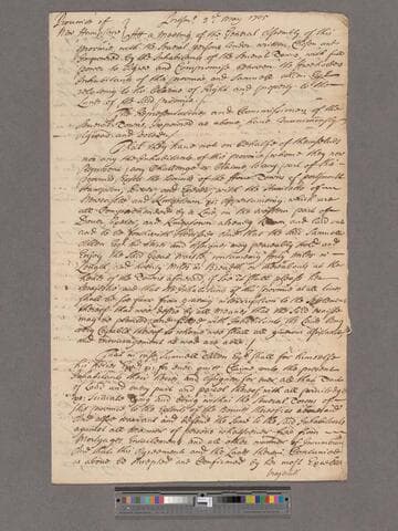 New Hampshire. General Assembly. Representatives and Commissioners of the Several Towns. Minute of a meeting relating to the Claime of Rights and Property of Samuel Allen