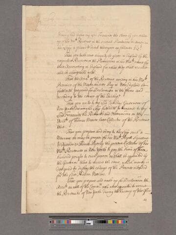 Lowndes, William. Letter to William Blathwayt
