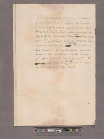 James II, King of Great Britain. [To the Governors of the Colonies : Circular.]