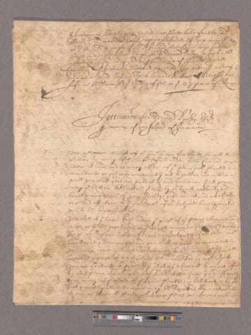 Charles II, King of Great Britain. Commission [portion only] & Instructions for Edward D'Oyley, Governor of Our Island of Jamaica