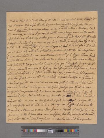 Pulteney, William, Earl of Bath. Letter to Messenger Monsey