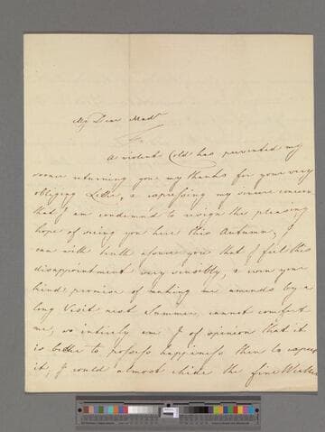 Harcourt, Elizabeth (Venables-Vernon), Countess of Harcourt. Letter to Elizabeth (Robinson) Montagu