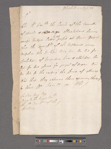 Blathwayt, William. Letter to Henry Guy