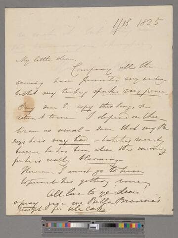 Opie, Amelia (Alderson).  Letter to Thomas John Alderson