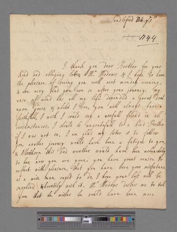 Medows, Jemima (Montague), Lady. Letter to Edward Montagu