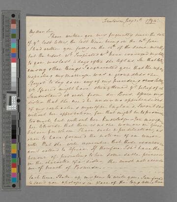 Zachary Macaulay. Letter to Thomas Babington