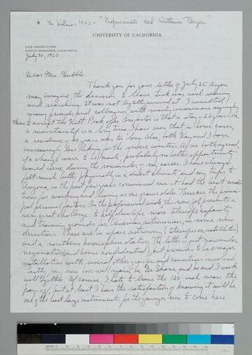 Astronomer Nicholas Mayall