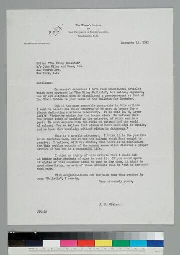 John Givler, of the Woman's College, University of North Corolina