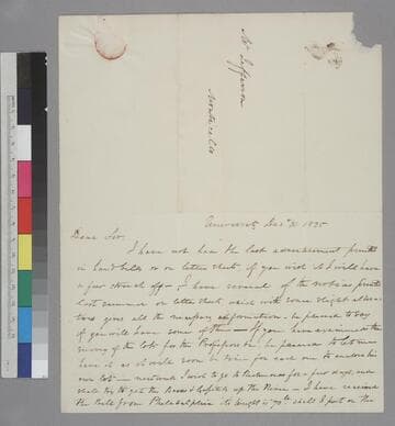 Arthur S. Brockenbrough, University of Virginia, letter to Thomas Jefferson, Monticello