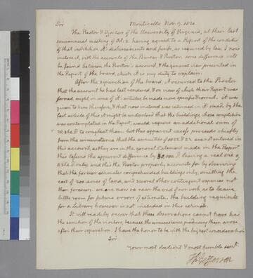 Thomas Jefferson, Monticello, letter to Thomas Mann Randolph Jr