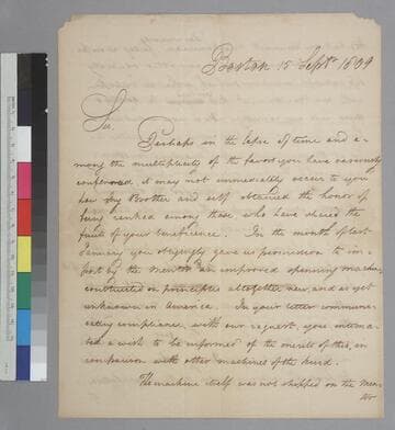 George Sullivan, Boston, letter to Thomas Jefferson, Monticello