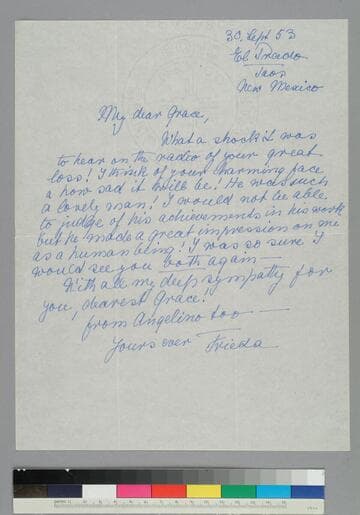 Frieda Lawrence writes to GBH