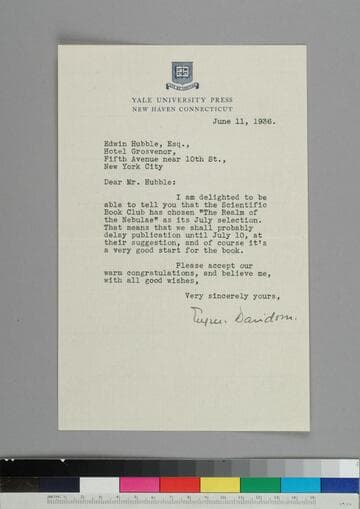 Eugene Davidson, Editor of the Yale University Press, writes to EPH