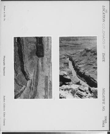 Colorado River - View from canyon rim with Colorado River below