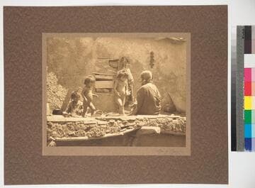 On the terrace of a Hopi home, Arizona