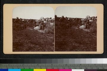 Cahuilla Indians at the cemetery at Cahuilla