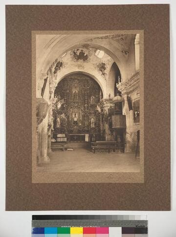 View of altar in Mission San Xavier del Bac, Tucson, Arizona