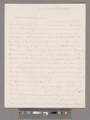 Jay, William.  Letter to Catherine (Buck) Clarkson