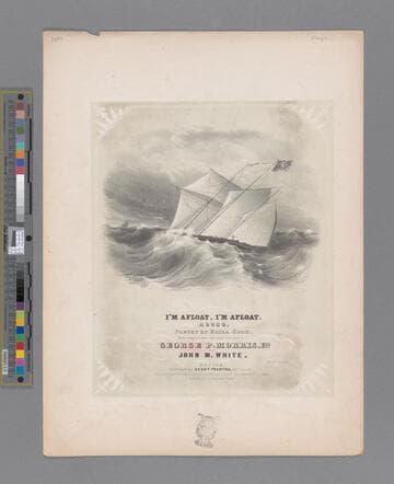 I'm afloat, I'm afloat : a song / poetry by Eliza Cook ; music composed and respectfully dedicated to George P. Morris, Esq.. by John M. White