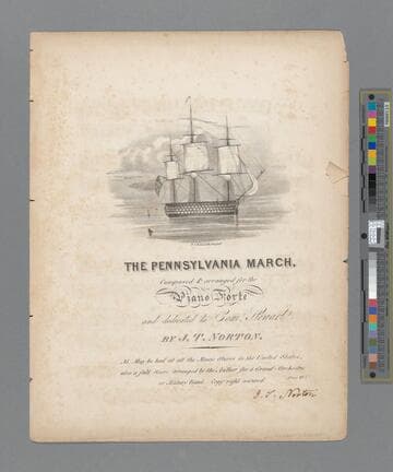 The Pennsylvania march / composed & arranged for the piano forte and dedicated to Com. Stewart by J. T. Norton