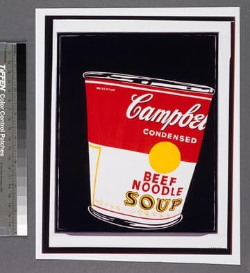 Small Crushed Campbell's Soup Can (Beef Noodle)