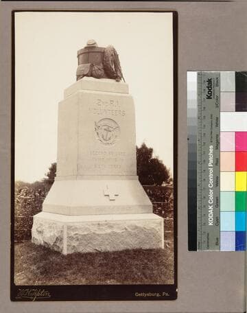 Monument honoring the 2nd Rhode Island Infantry, 2nd Brigade, 3rd Division, 6th Corps