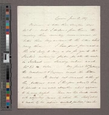 Beaufort, Sir Francis.  Letter to [Frances Anne (Beaufort) Edgeworth] and Maria [Edgeworth]
