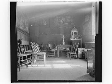 Interior of unidentified church or meeting hall