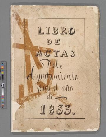 Libro De Actas Del Ayuntamiento para el año de 1833