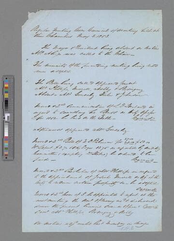 Meeting Minutes May 2, 1853