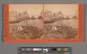 Fisherman's Bay, landing stones for Light House, Farallone Islands, Pacific Ocean