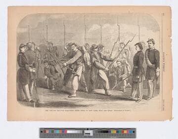 The Chicago Zouaves executing their drill in New York, July, 1860